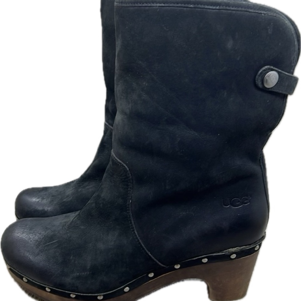 UGG Australia LYNNEA Black clog boots size 8